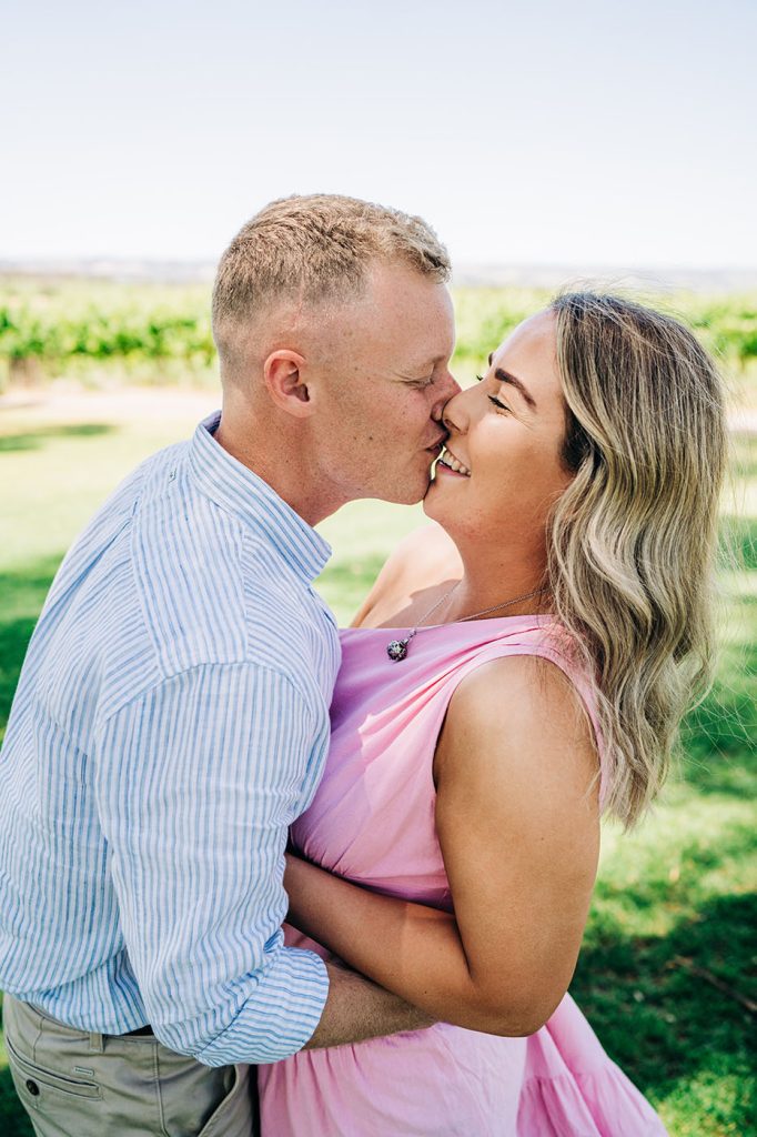 A couple enjoying their Melbourne engagement photoshoot