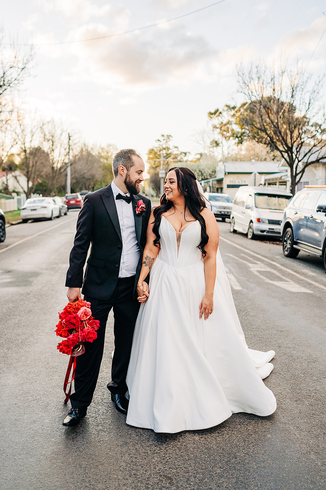 couple walking down street in Avenel